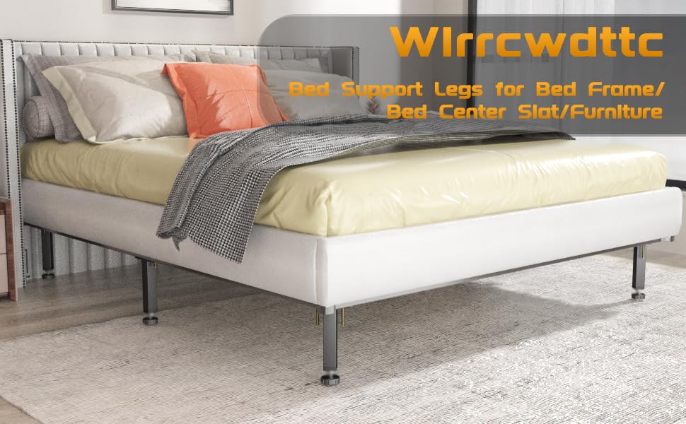 OLAYA Adjustable Bed Legs - Premium Replacement Support Legs for Enhanced Bed Frame Stability, Perfect as Bed Feet, Bed Legs Risers, and Bed Frame Support Beams (4, 5.9"-7")