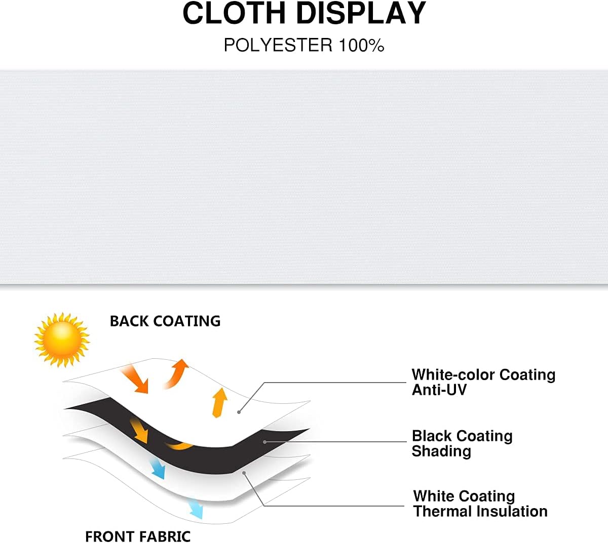 Persilux Cordless Window Roller Shades (24" W x 72" H, White) 100% Blackout Window Blinds UV Protection