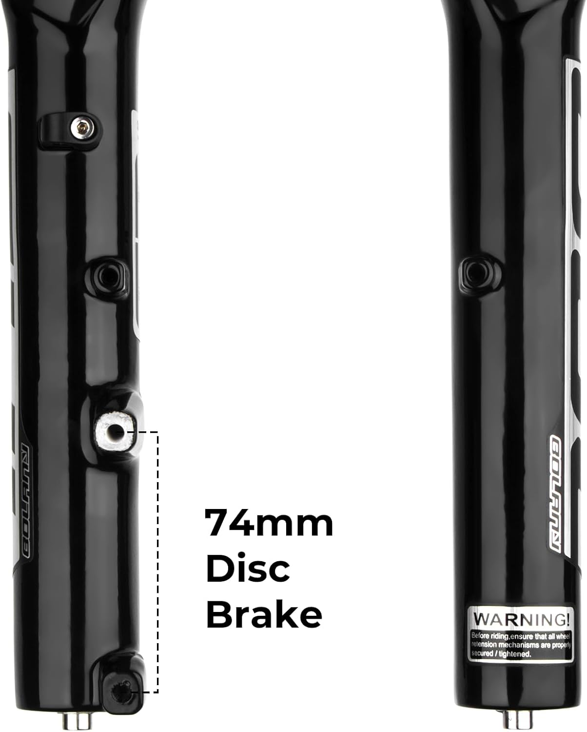BOLANY 24inch Bike Suspension Air Fork 28.6mm(1-1/8inch)*220mm Thread-Less Straight Steerer 9mm Disc Brake Version MTB Front Fork 100/135mm Travel - Retail $120