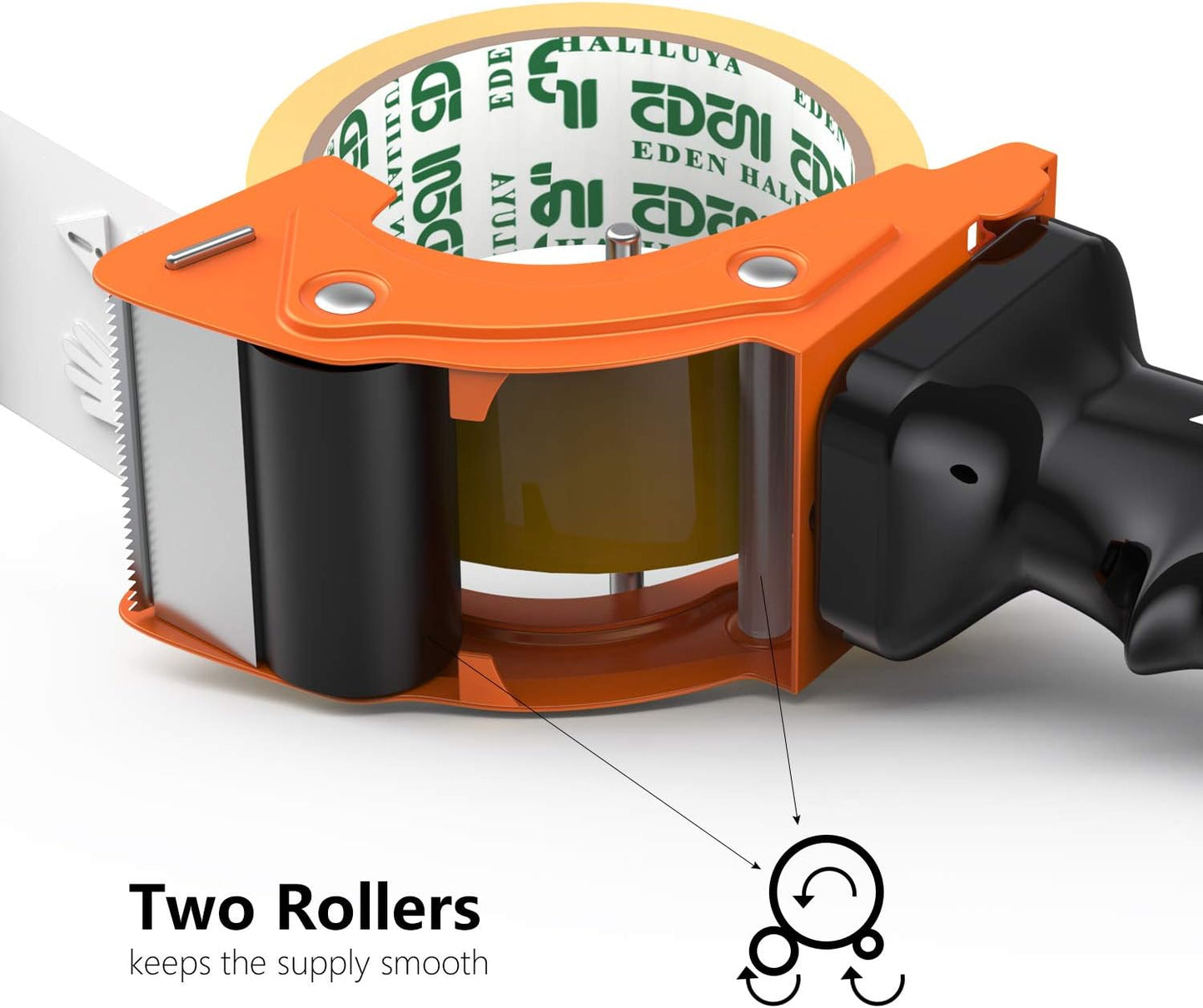 Fast Reload 2 Inch Tape Gun Dispenser Packing Packaging Sealing Cutter Orange