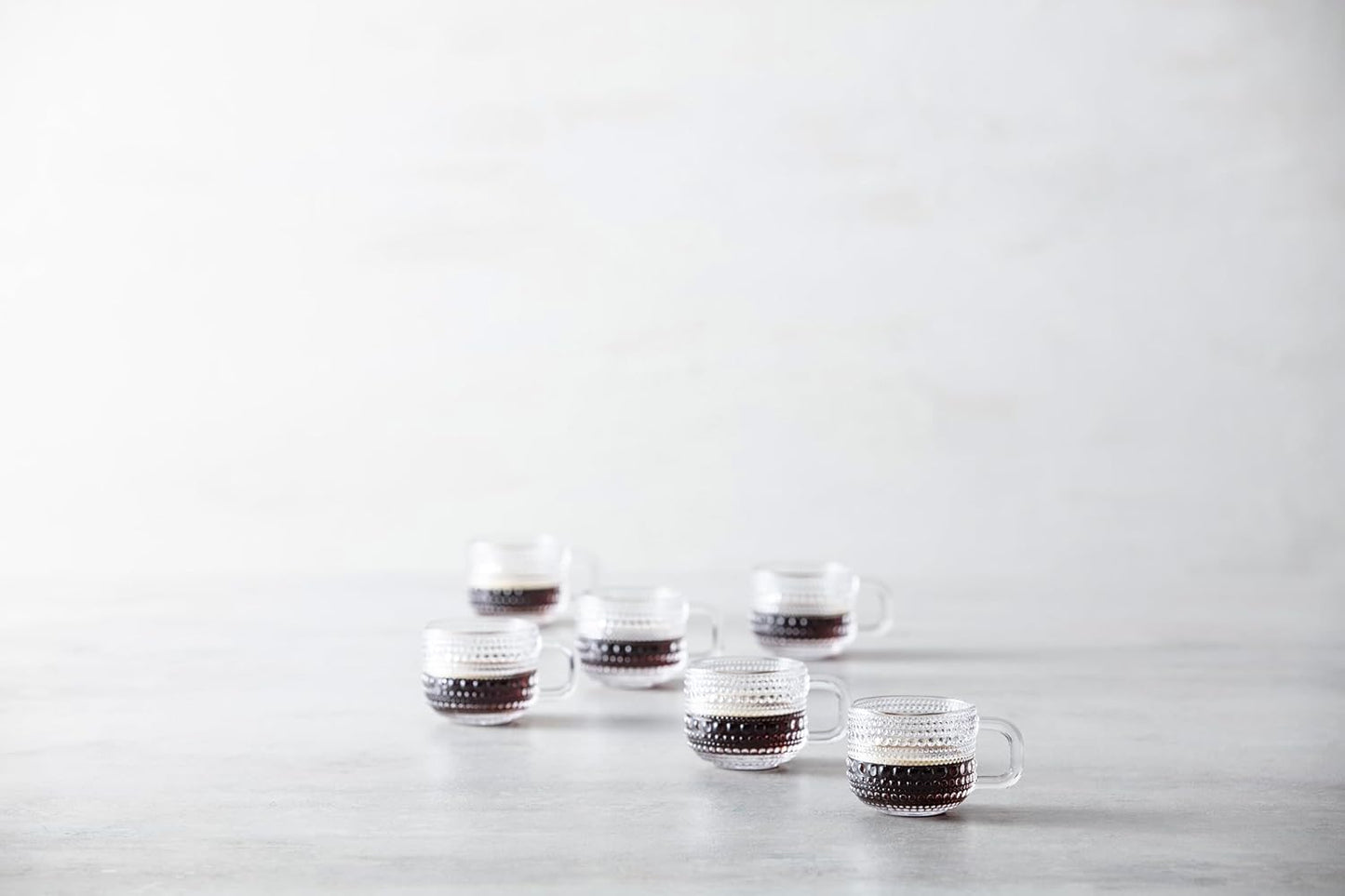 Fortessa Jupiter Glass, 3 Ounce Espresso Cup (Set of 6), Clear