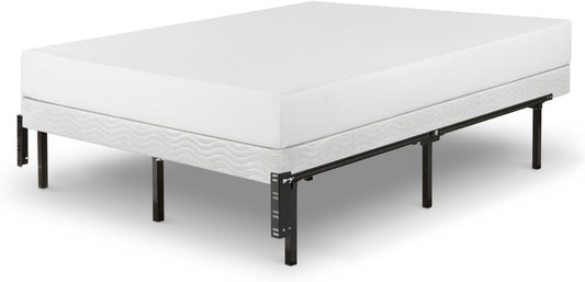 NEW - Zinus Queen Michelle 12 Inch Compack Bed Frame, for Box Spring and Mattress Sets, Extra High so Bed Risers not needed, Fits Twin to Queen - Retail $75