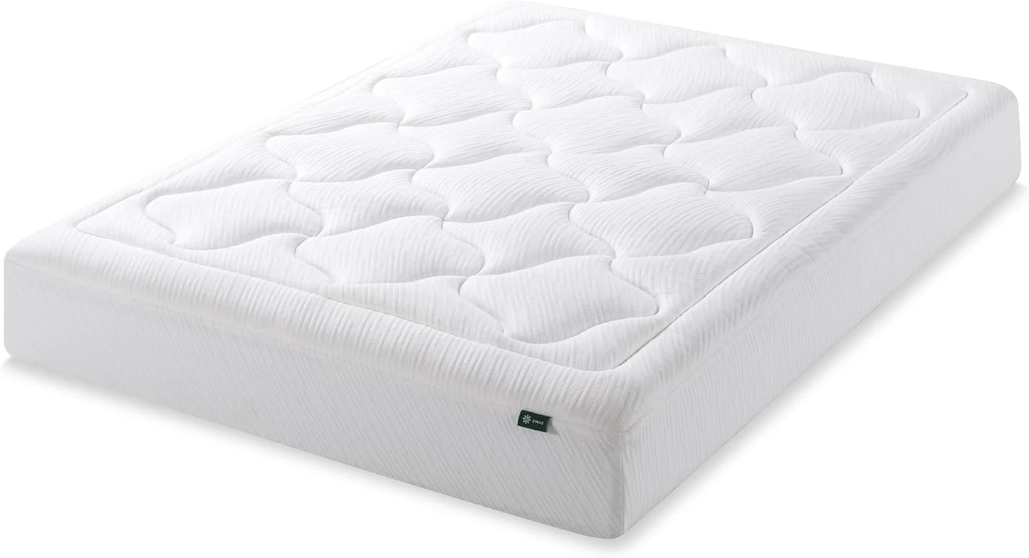 NEW - ZINUS Twin 10 Inch Cloud Memory Foam Mattress, Fiberglass Free, Pressure Relieving, Bed-in-a-Box, CertiPUR-US Certified, Twin, White - Retail $110
