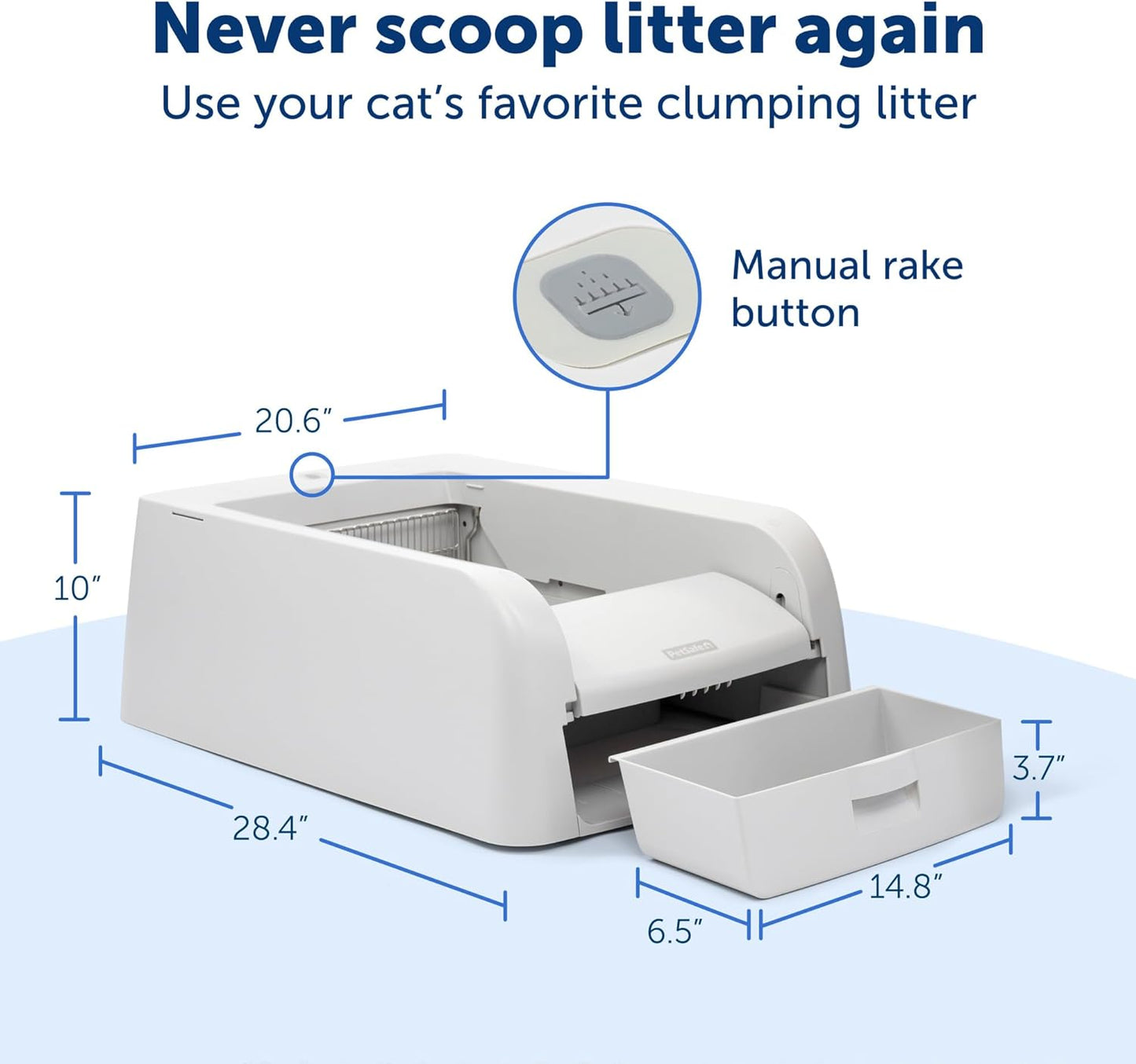 NEW - PetSafe ScoopFree Clumping Self-Cleaning Litter Box for Clumping Litter, Superior Odor Control, Never Scoop Litter Again, For Single and Multi-Cat Households - Retail $279