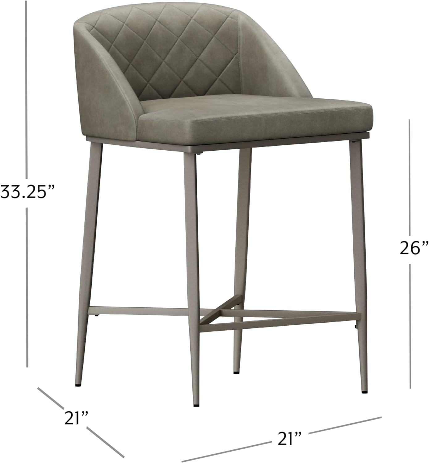 NEW - Hillsdale Furniture Phoenix Counter Height Stool (Set of 2), Gray - Retail $92