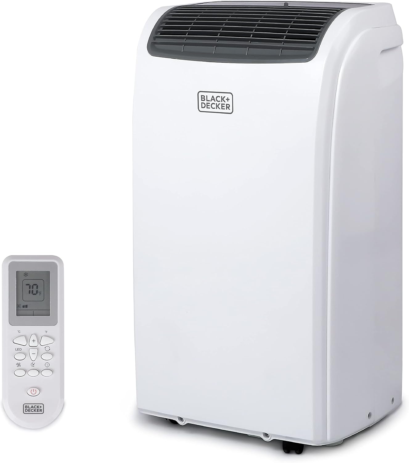 BLACK+DECKER 8,000 BTU Portable Air Conditioner for Rooms up to 350 Sq. with Remote Control, White