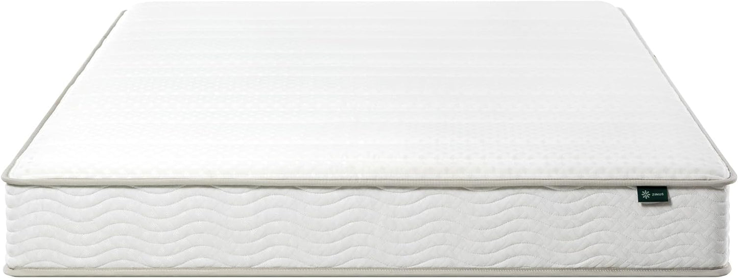 NEW - Zinus 8 Inch QUEEN Foam and Spring Hybrid Mattress [New Version], Fiberglass Free, Medium Firmness, Durable Support, Certified Safe Foams & Fabric, Bed-in-A-Box, Queen - Retail $199