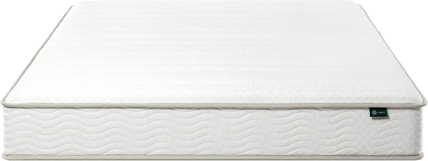 NEW - ZINUS KING 8 Inch Foam and Spring Hybrid Mattress [New Version], King, Fiberglass Free, Medium Firmness, Durable Support, Certified Safe Foams & Fabric, Mattress in A Box - Retail $235