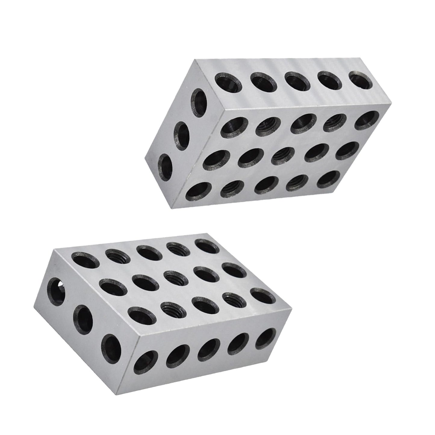 2-4-6 Blocks Matched Pair 23 Holes 0.0002 Ultra Precision Hardened Steel 246 Machinist Set Up Blocks for Milling Machine