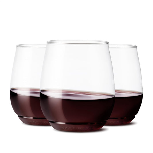 TOSSWARE POP 14oz Vino SET OF 12, Recyclable, Unbreakable & Crystal Clear Plastic Wine Glasses