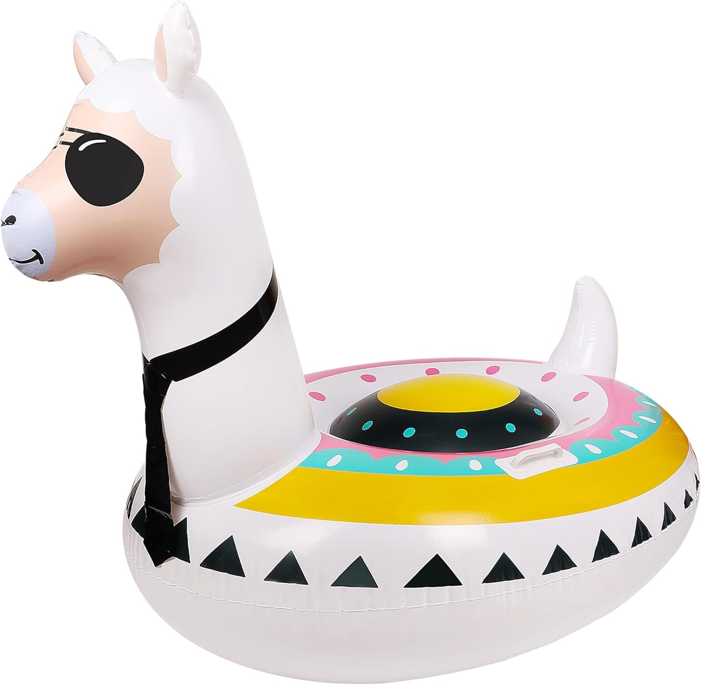 Inflatable Llama Pool Float, 51" Fiesta Alpaca Pool Floaties, Novelty Fun Water Inflatable Ride-On for Summer Swimming Pool Party Decoration Toys for Adults