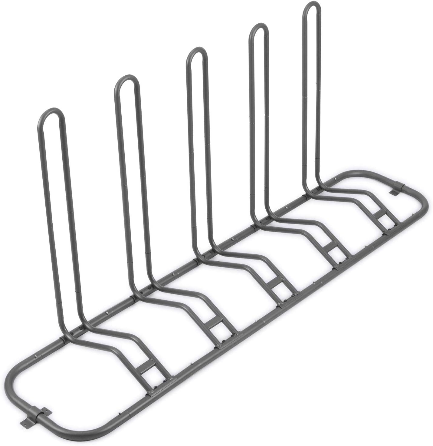 Ikkle Bike Parking Stand, Bike Rack Bicycle Floor Parking Stand for 5 Bikes, Adjustable Dual Purposes Bike Storage Holder for Garage, 2 Extra Floor Anchor Brackets Available, Indoor & Outdoor - Retail $79