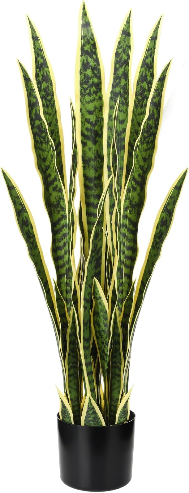 3.15 Ft Tall Artificial Snake Plant Faux Sansevieria Plant Large Fake Snake Bulk in Pot for Home Office Housewarming Gift - Retail $164
