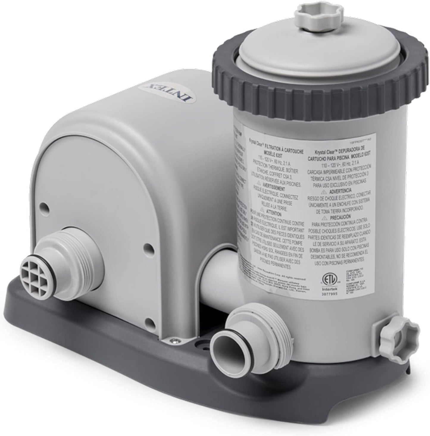 NEW - Intex 28635EG 1500 GPH Krystal Clear Cartridge Filter Pump System with 1,180 GPH Flow Rate, 110-120V GFCI, and Automatic Timer for Above Ground Pools - Retail $79