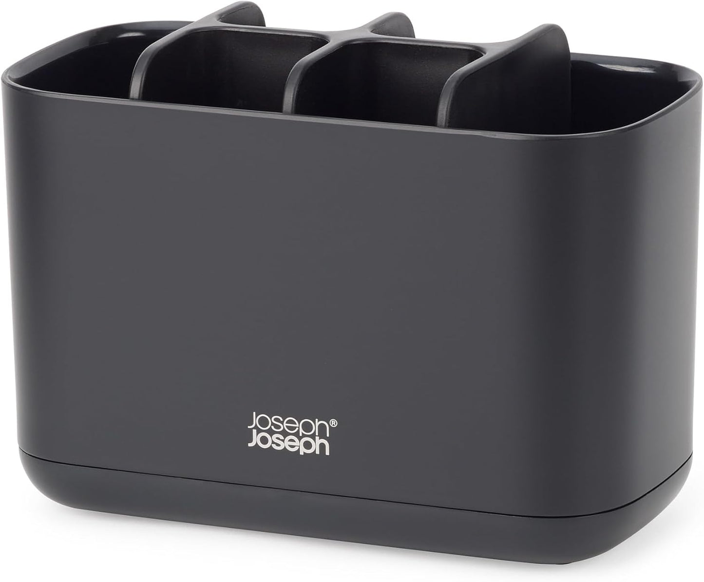 Joseph Joseph Easy-Store - Toothbrush Holder Caddy, Bathroom Storage, Large, Matt Black