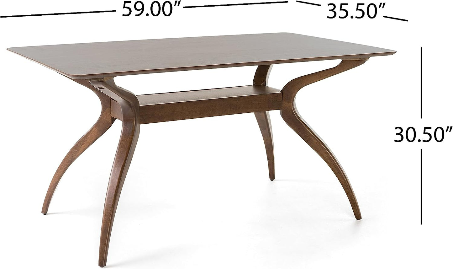 NEW - Christopher Knight Home Nissie Mid-Century Wood Table Top (Top ONLY, No Legs), Natural Walnut Finish / Light Beige