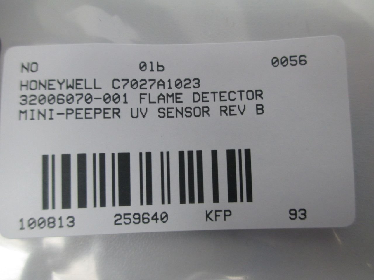 Honeywell C7027A1023 Ultraviolet Flame Detector