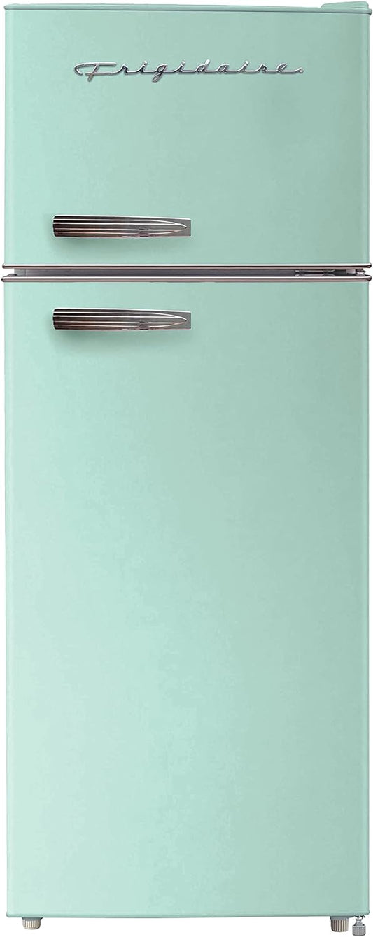 NEW - Frigidaire EFR753-MINT 2 Door Apartment Size Refrigerator with Freezer, 7.5 cu ft, Retro, Mint - Retail $498