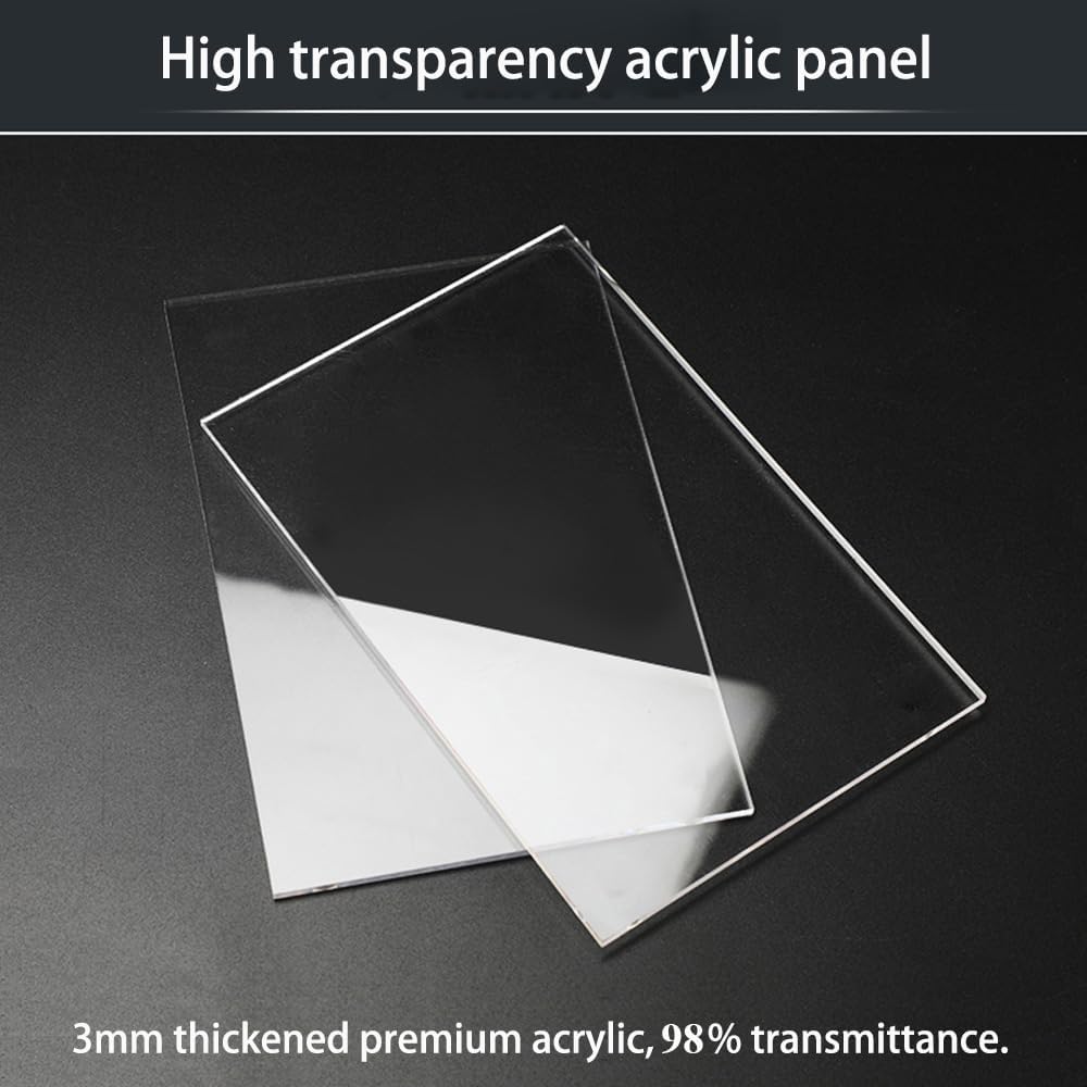 DuvinDD Acrylic Display Case for Lego Car Mercedes F1 42171, McLaren F1 42141, Clear Large Display Box 1/8 Scale Model Car Dustproof for Collectibles with Black Base(27.5x11.8x7.8 inch)