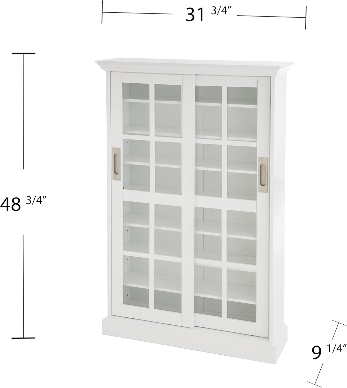 Furniture HotSpot Sliding Door Media Cabinet - White - Retail $249