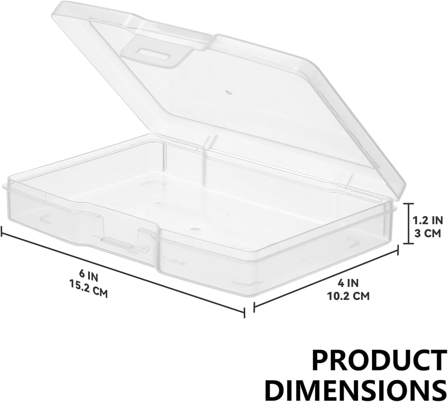 novelinks Transparent 4" x 6" Photo Storage Boxes - Photo Organizer Cases Photo Keeper Picture Storage Containers Box for Photos - 10 PACK (Clear)