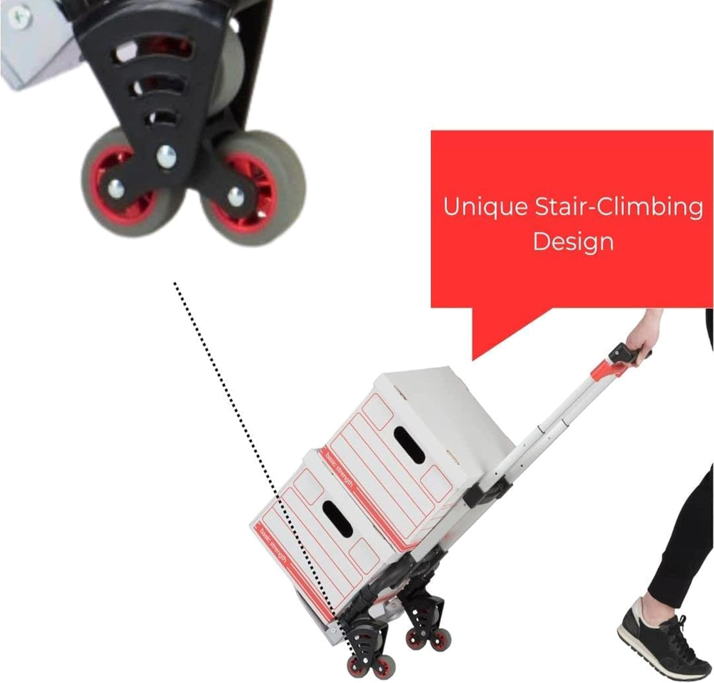 Magna Cart Stair Climbing 6-Wheel Folding Aluminum Hand Truck