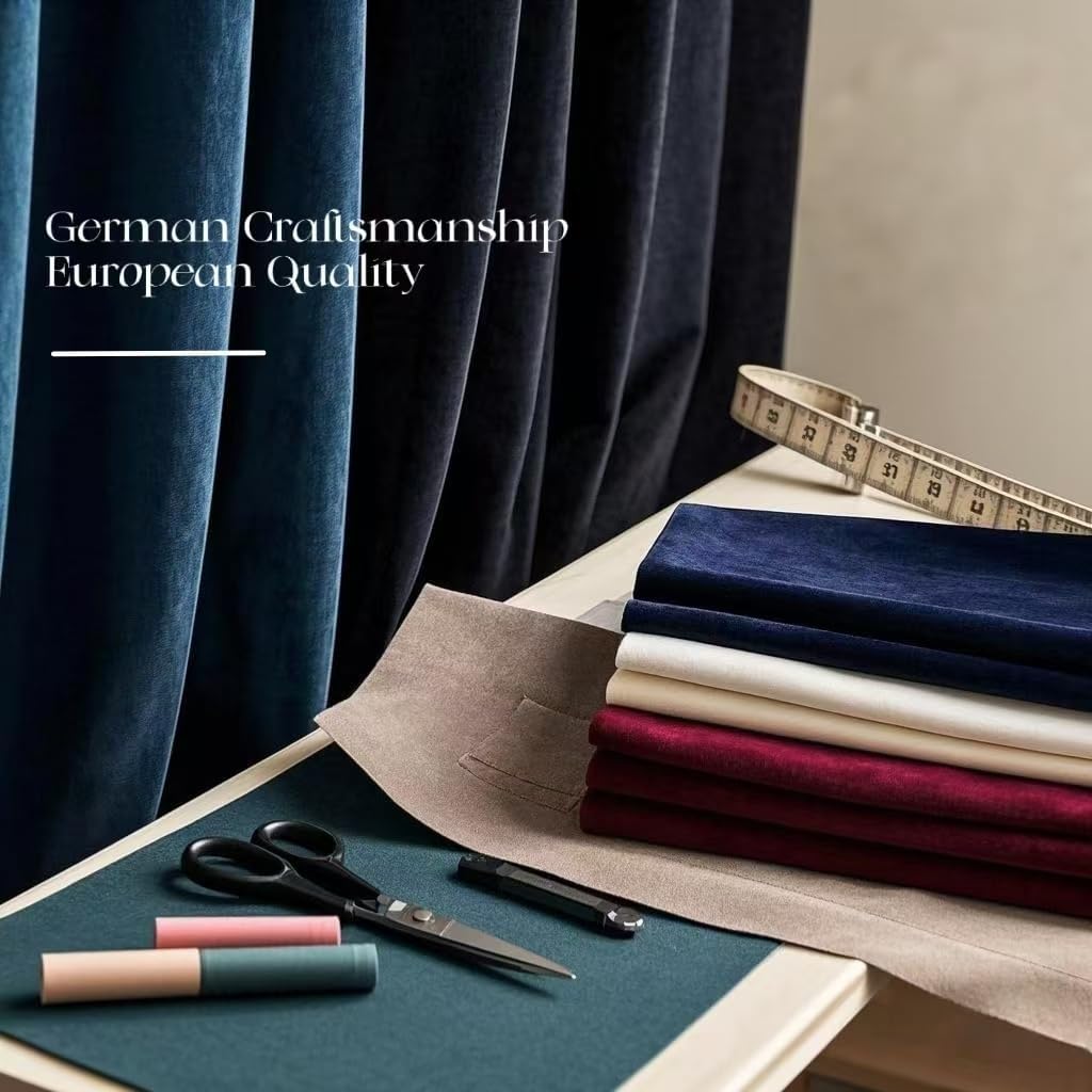 SNITIE Sky Blue 96in Long Velvet Curtains with Grommet, Super Soft Noise Reducing Thick Light Filtering Velvet Drapes for Living Room and Bedroom, Set of 2 Panels, 52 x 96 Inch Long