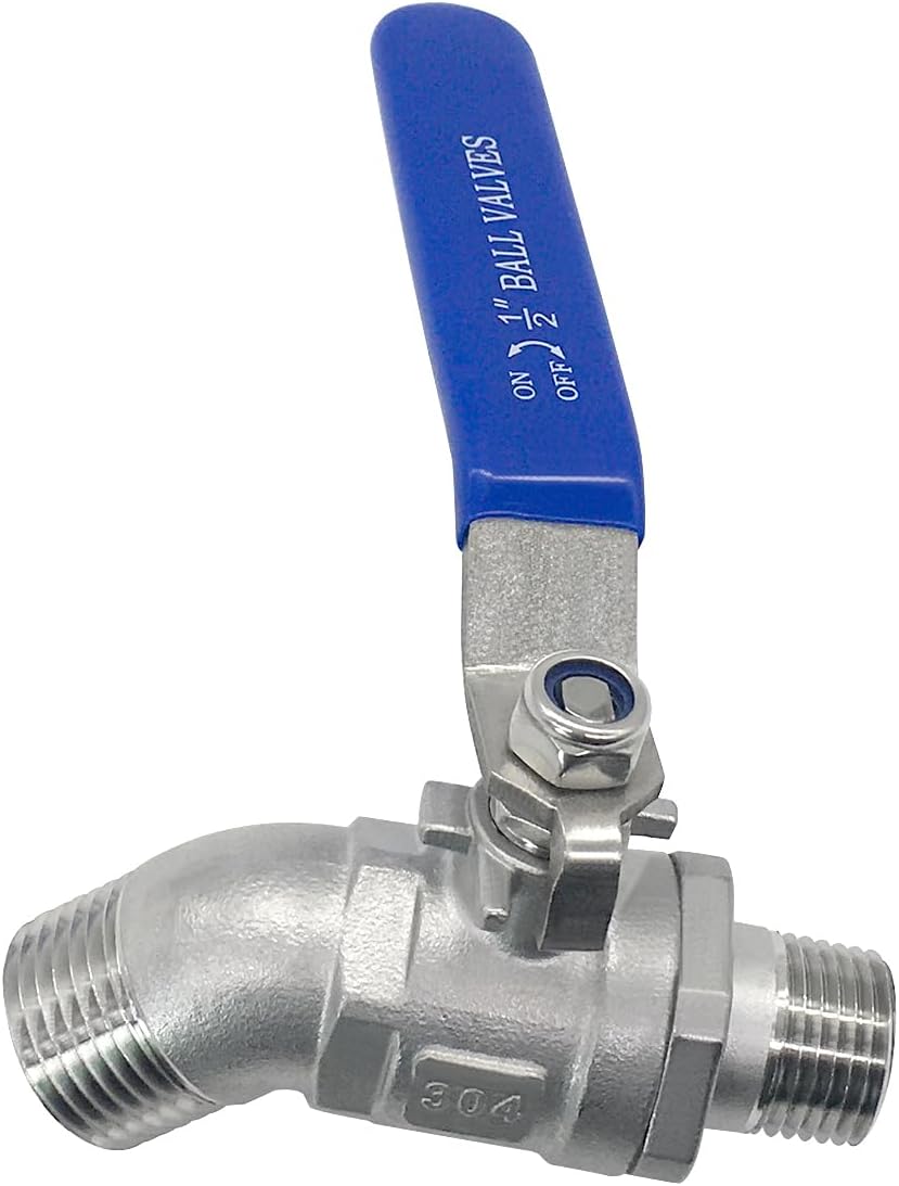 Stainless Steel Garden Hose Bibb Outdoor Hose Spigot/Faucet For Garden 1/2" NPT Male x 3/4" GHT Male