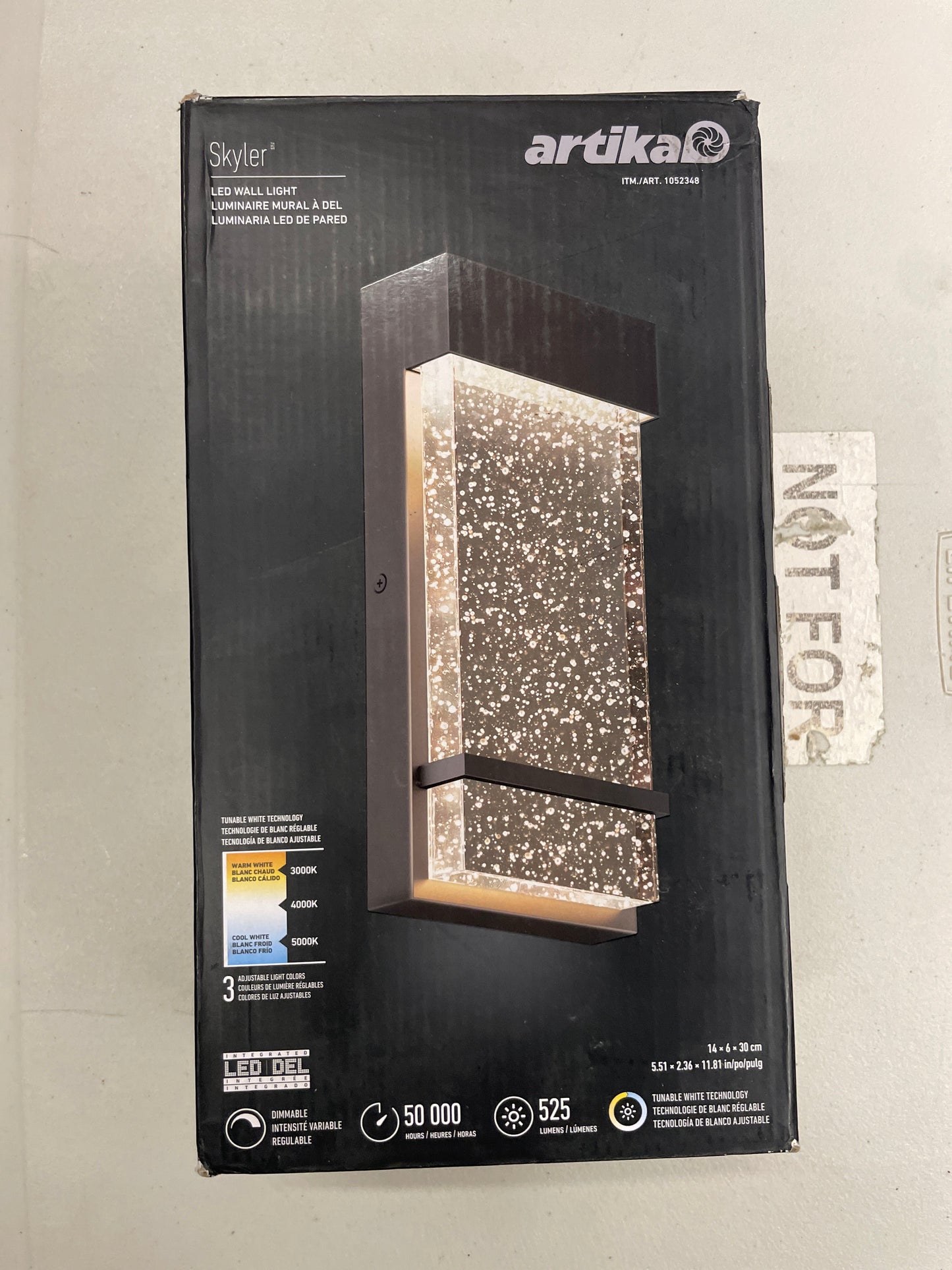 SKYLER GLASS SCONCE - Retail $36