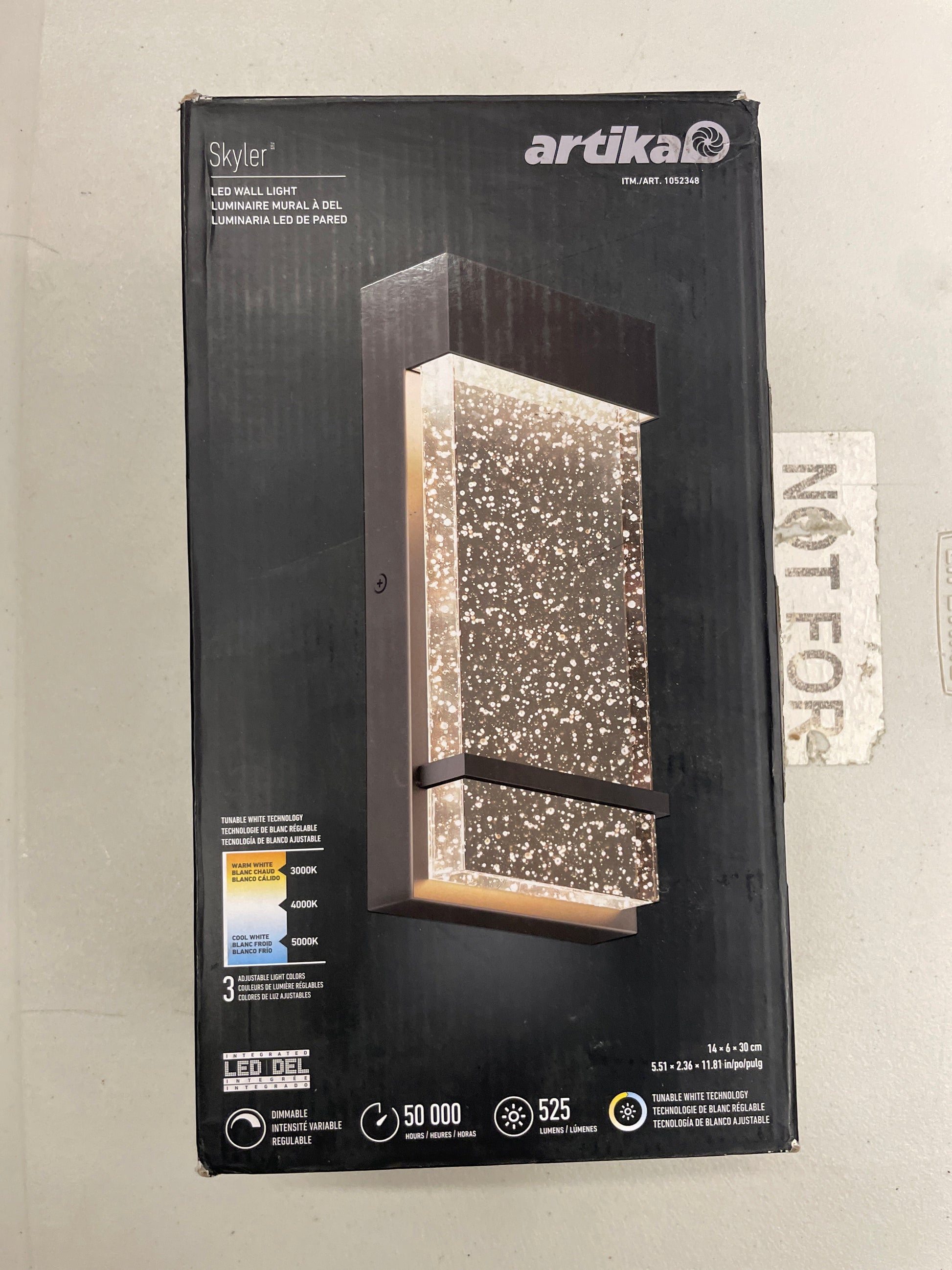 SKYLER GLASS SCONCE - Retail $36