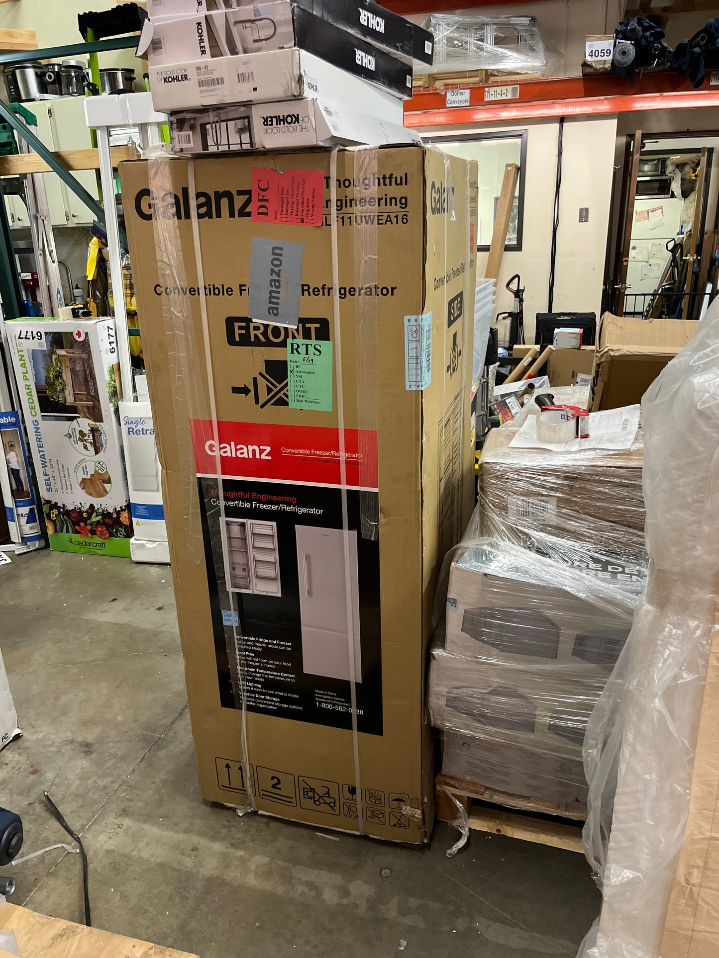 Galanz GLF11UWEA16 Convertible Freezer/Fridge, Electronic Temperature Control, 11 Cu.Ft, White - Retail $758