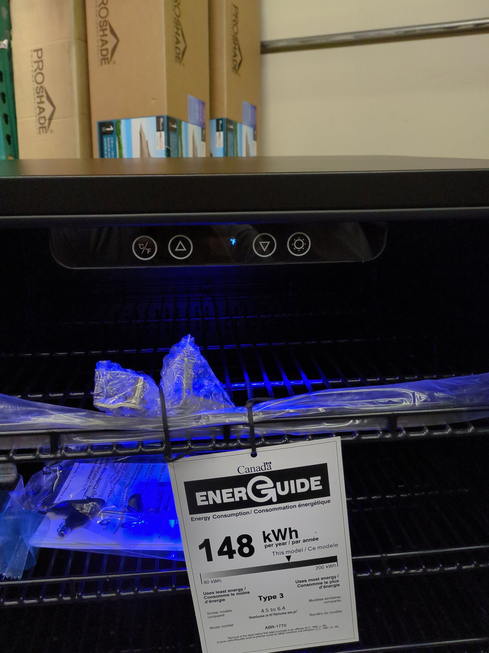 NewAir Beverage Refrigerator Cooler with 177 Can Capacity - Stainless Steel Mini Bar Beer Fridge with Reversible Hinge Glass Door - Cools to 37F - Retail $679