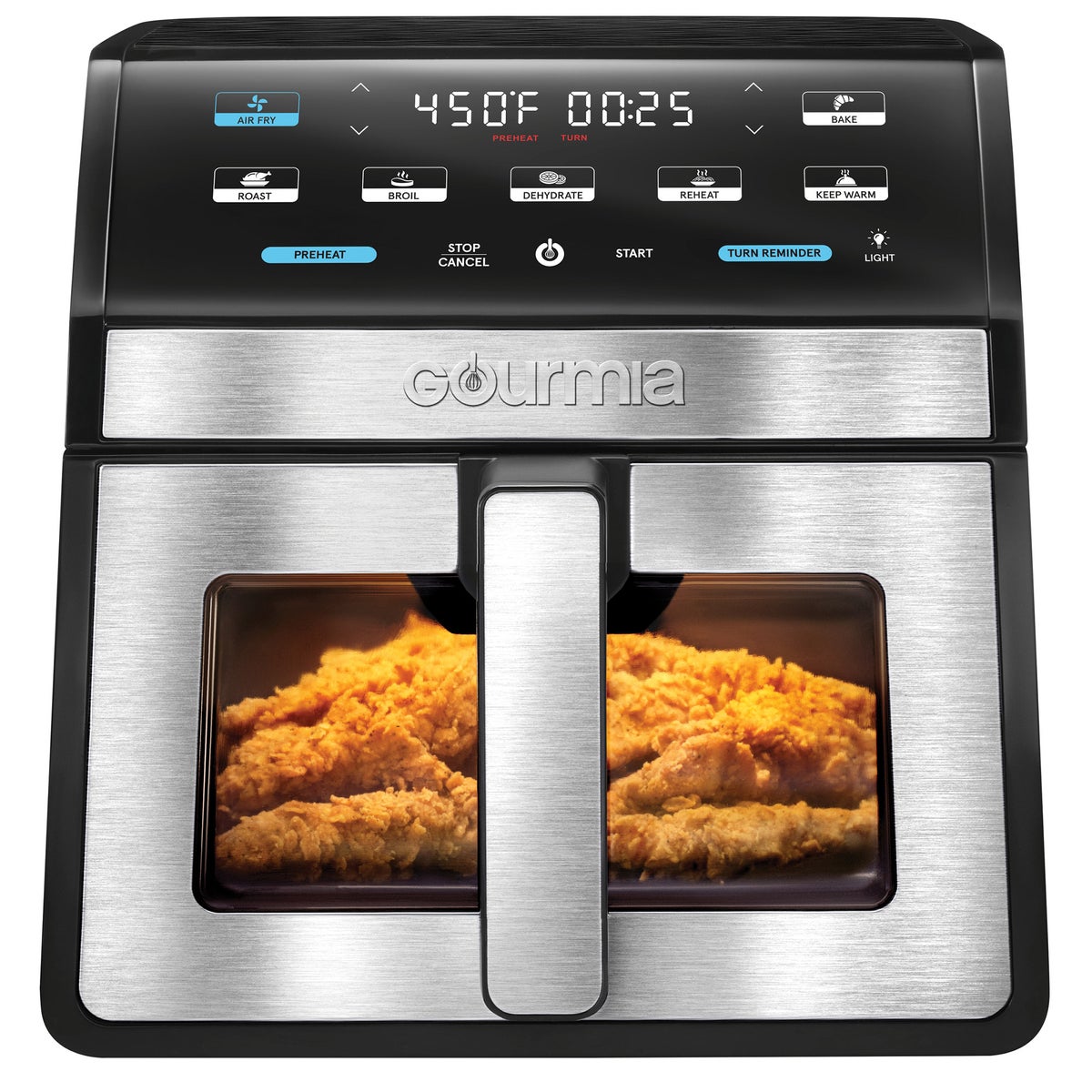 Gourmia 8-Quart Digital Air Fryer with Window & Light - Retail $50
