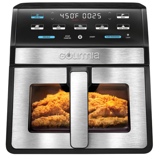 Gourmia 8-Quart Digital Air Fryer with Window & Light - Retail $50