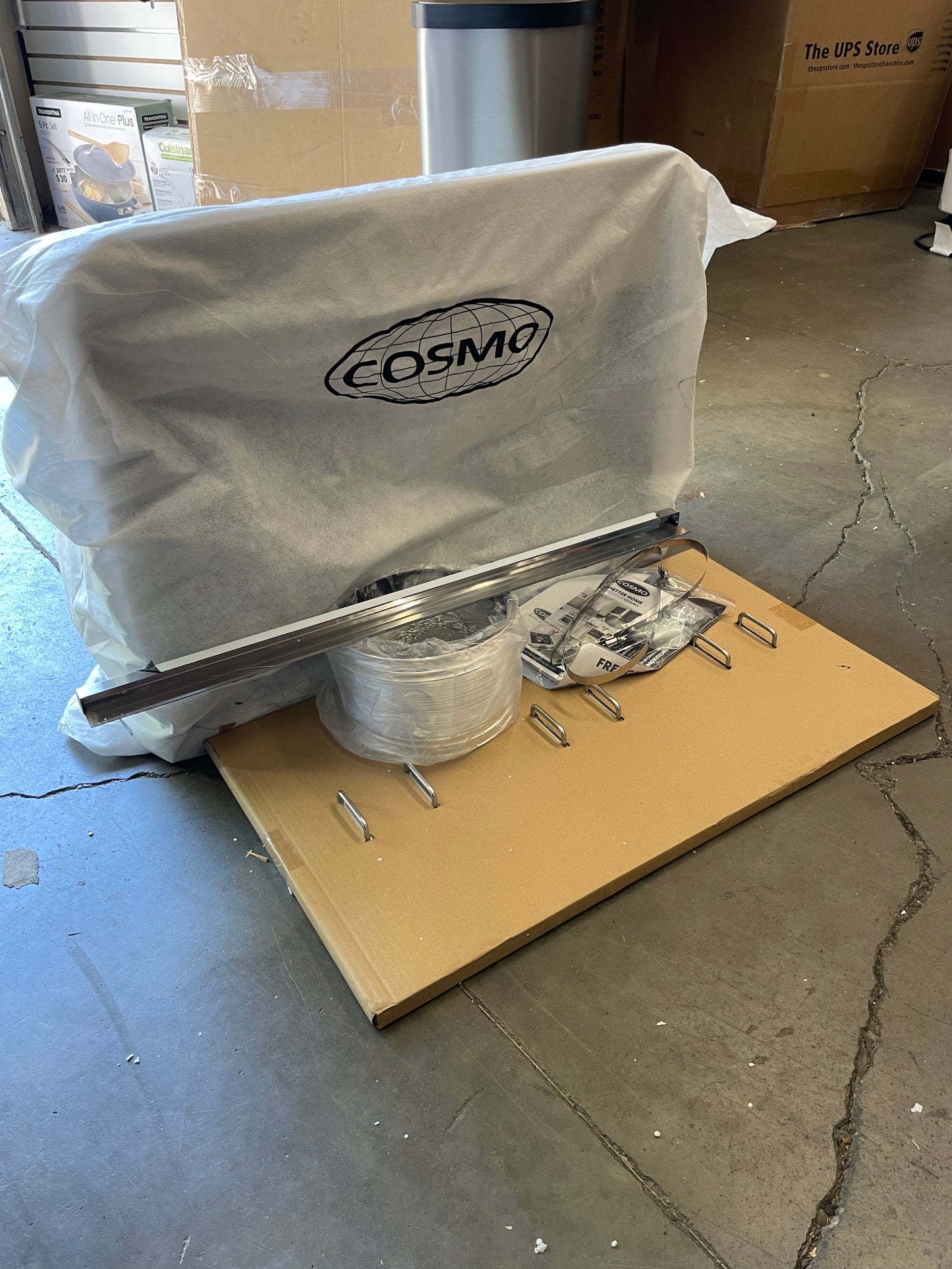 COSMO COS-QB75 Under Cabinet 30 in. Range Hood with Push Button Controls, Permanent Filters, LED Lights, Convertible from Ducted to Ductless (Kit Not Included) in Stainless Steel (30 inch) - Retail $296