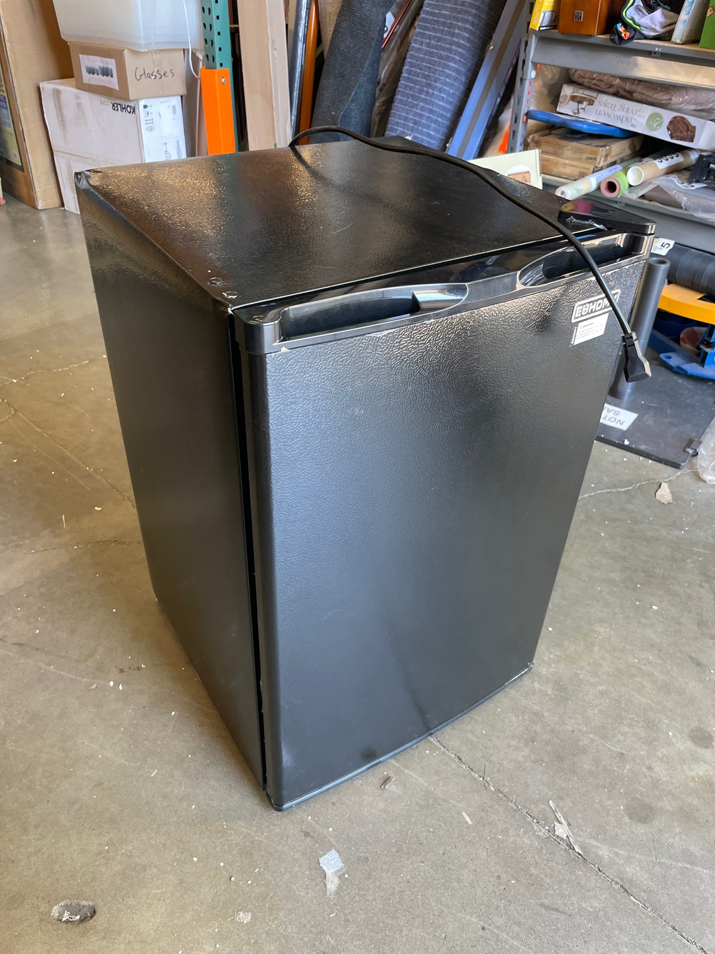 Euhomy Upright freezer, 3.0 Cubic Feet, Single Door Compact Mini Freezer with Reversible Door, Small freezer for Home/Dorms/Apartment/Office (Black) - Retail $219