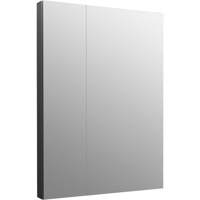 KOHLER Maxstow 30-in x 40-in Surface Mount Dark Anodized Aluminum Mirrored Rectangle Medicine Cabinet