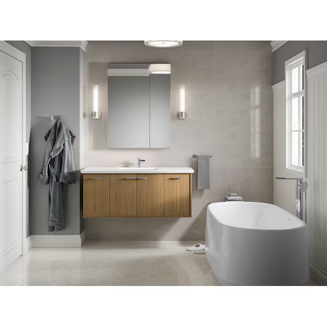 KOHLER Maxstow 30-in x 40-in Surface Mount Dark Anodized Aluminum Mirrored Rectangle Medicine Cabinet