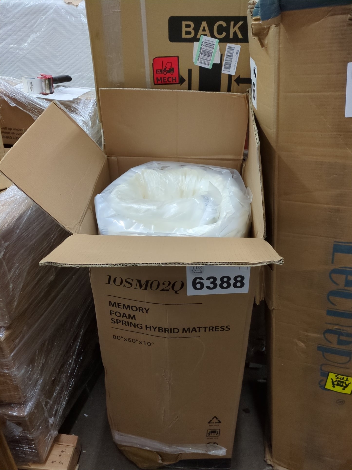 Olee Sleep Queen Mattress, 10 Inch Support Cloud Hybrid Mattress, Gel Infused Memory Foam, Pocket Spring for Support and Pressure Relief, CertiPUR-US Certified, Bed-in-a-Box, Soft, Queen Size - Retail $297