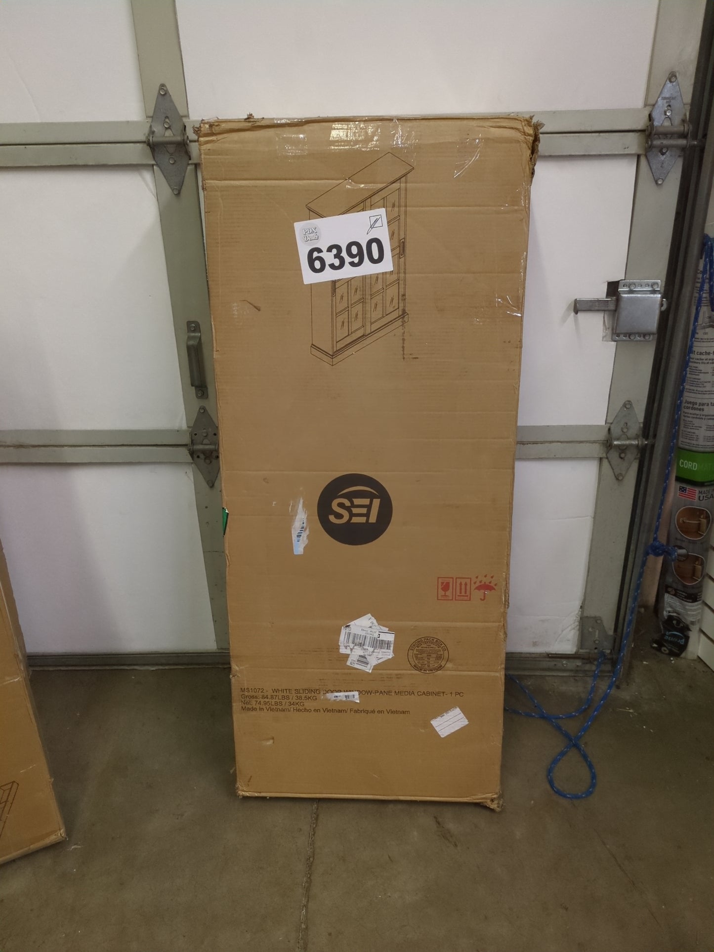 Furniture HotSpot Sliding Door Media Cabinet - White - Retail $249