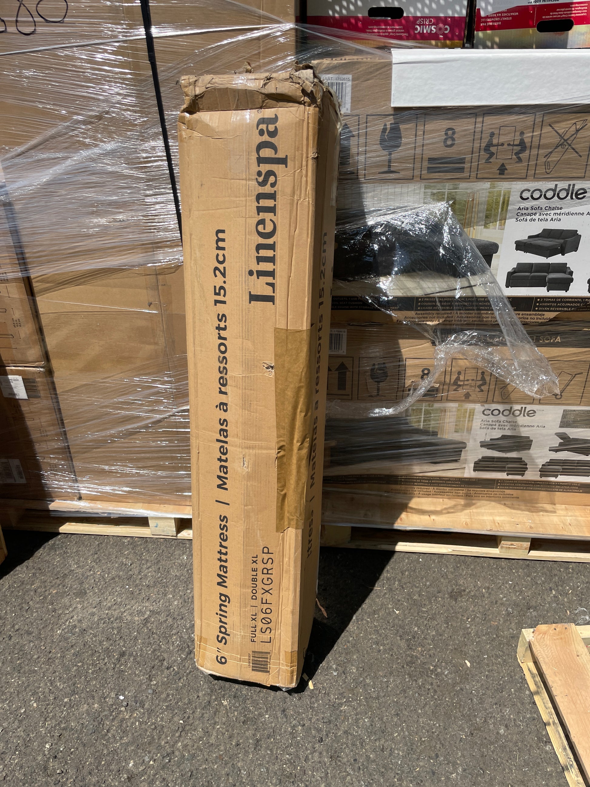 Linenspa 6 Inch Mattress - Firm Feel - Bonnell Spring with Foam Layer - Mattress in a Box - Youth or Kids Bed - Guest Bedroom - Durable and Breathable Support - Affordable - Full XL Size- White - Retail $179