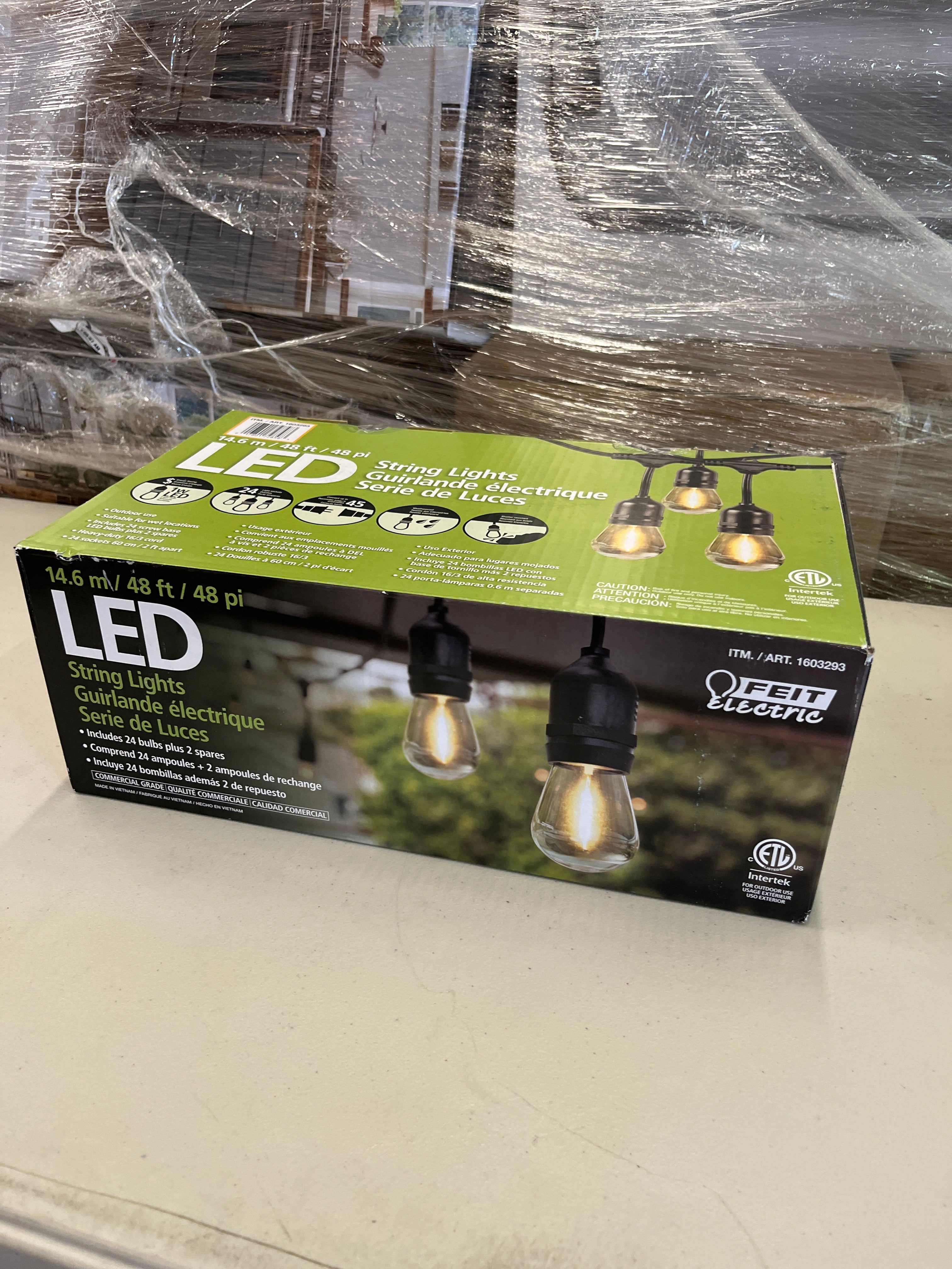 【未使用】FEIT LEDストリングライト Feit LED String Lights 14.63 m (48 ft.) – PDX Deals