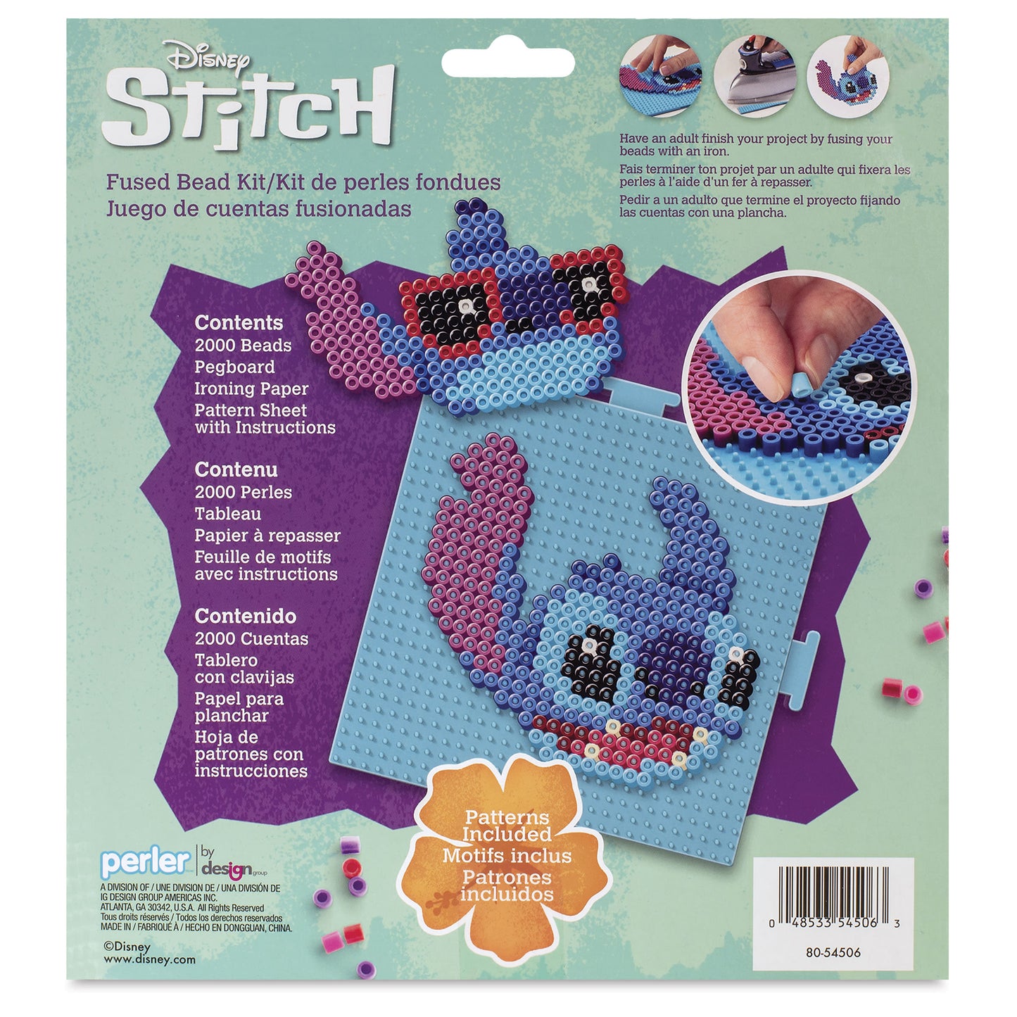 Perler Disney Stitch Fused Bead Kit - Stitch & Angel