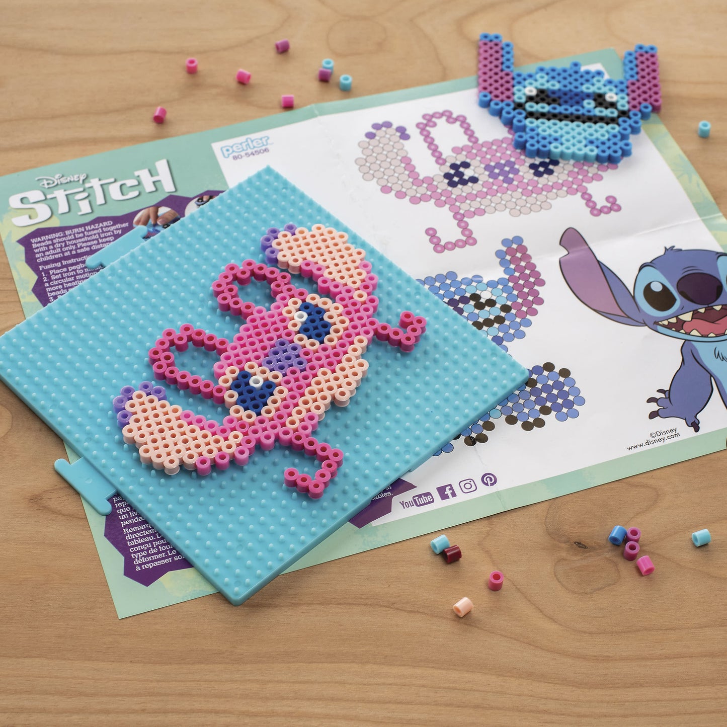 Perler Disney Stitch Fused Bead Kit - Stitch & Angel