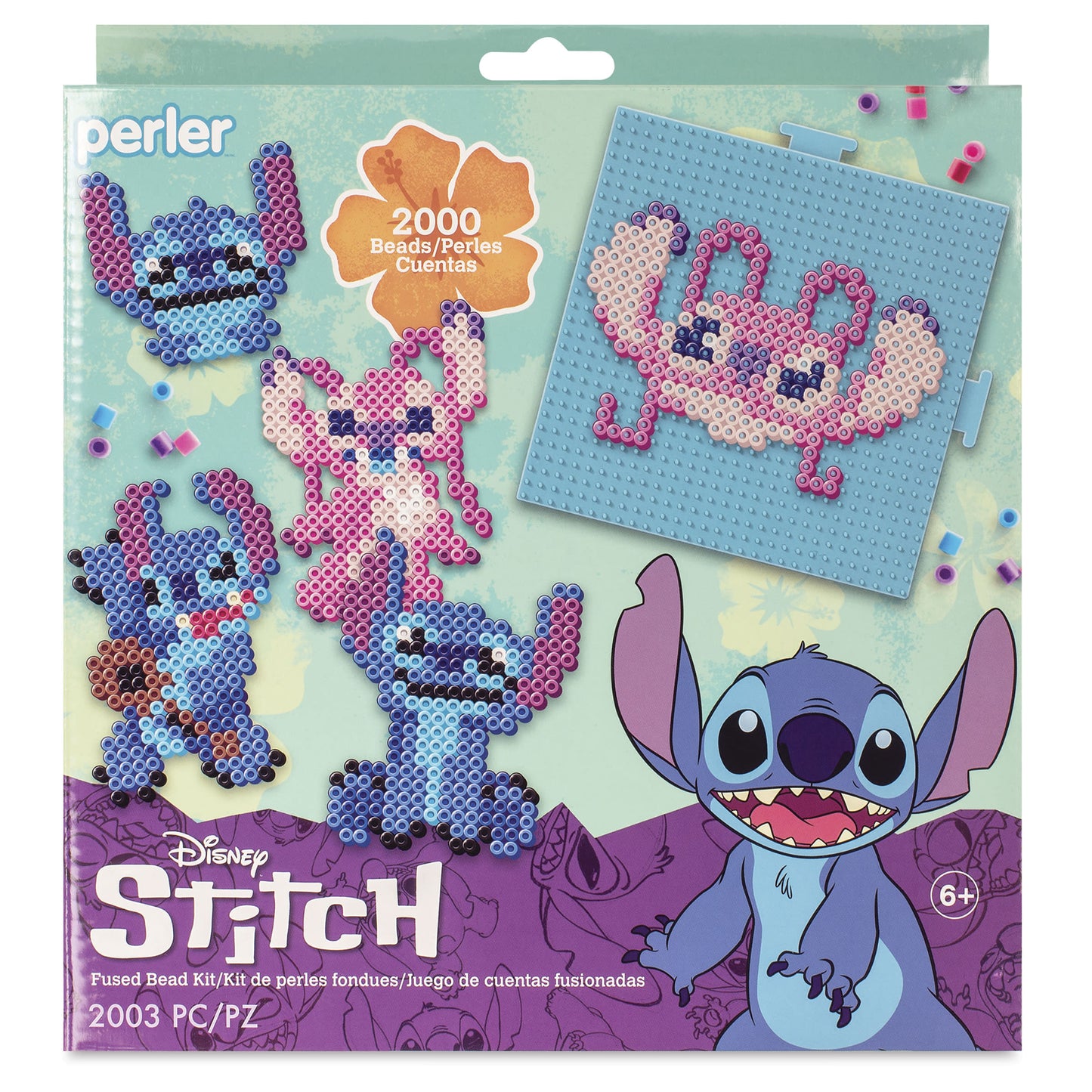 Perler Disney Stitch Fused Bead Kit - Stitch & Angel