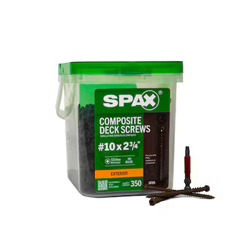 SPAX #10 x 2-3/4-in Composite Deck Screws, Java