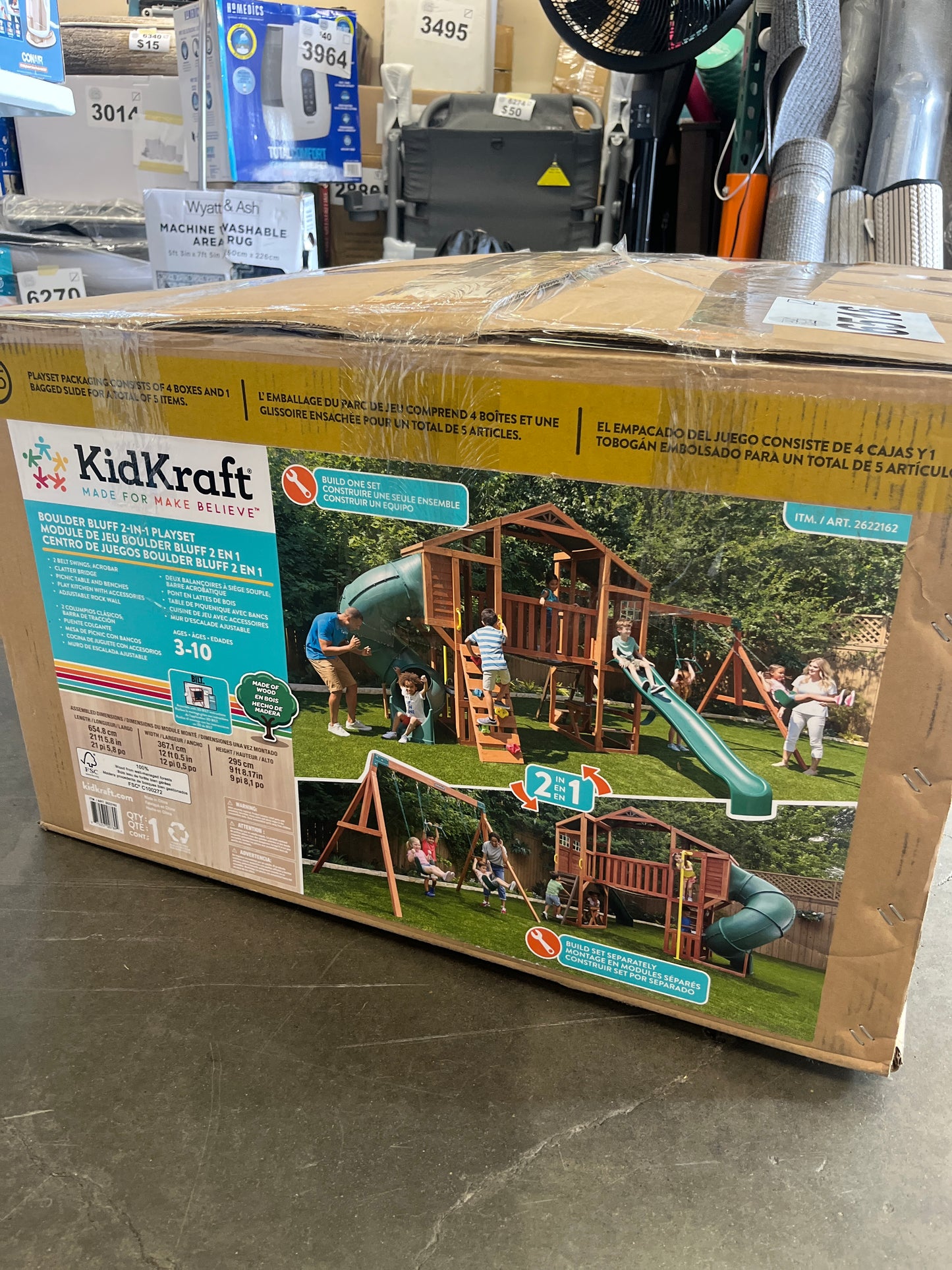 KIDKRAFT BOULDER SWINGSET - Retail $1299