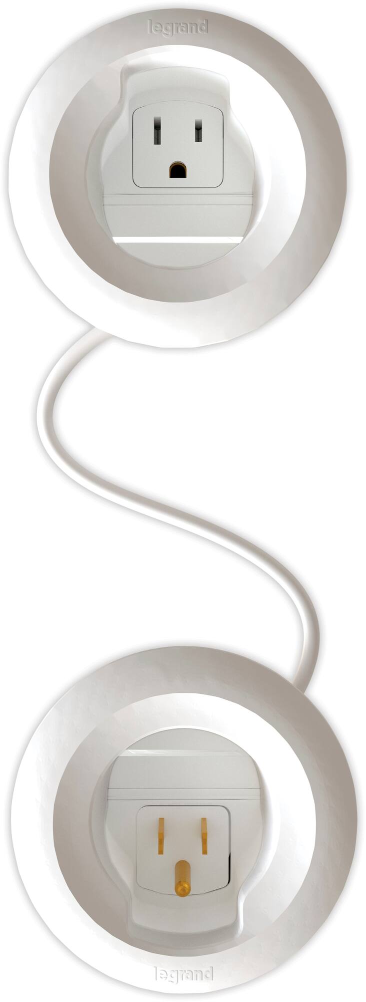 Sanus - In-Wall Cable Concealer Power Grommet Kit for Mounted TVs - White [70]