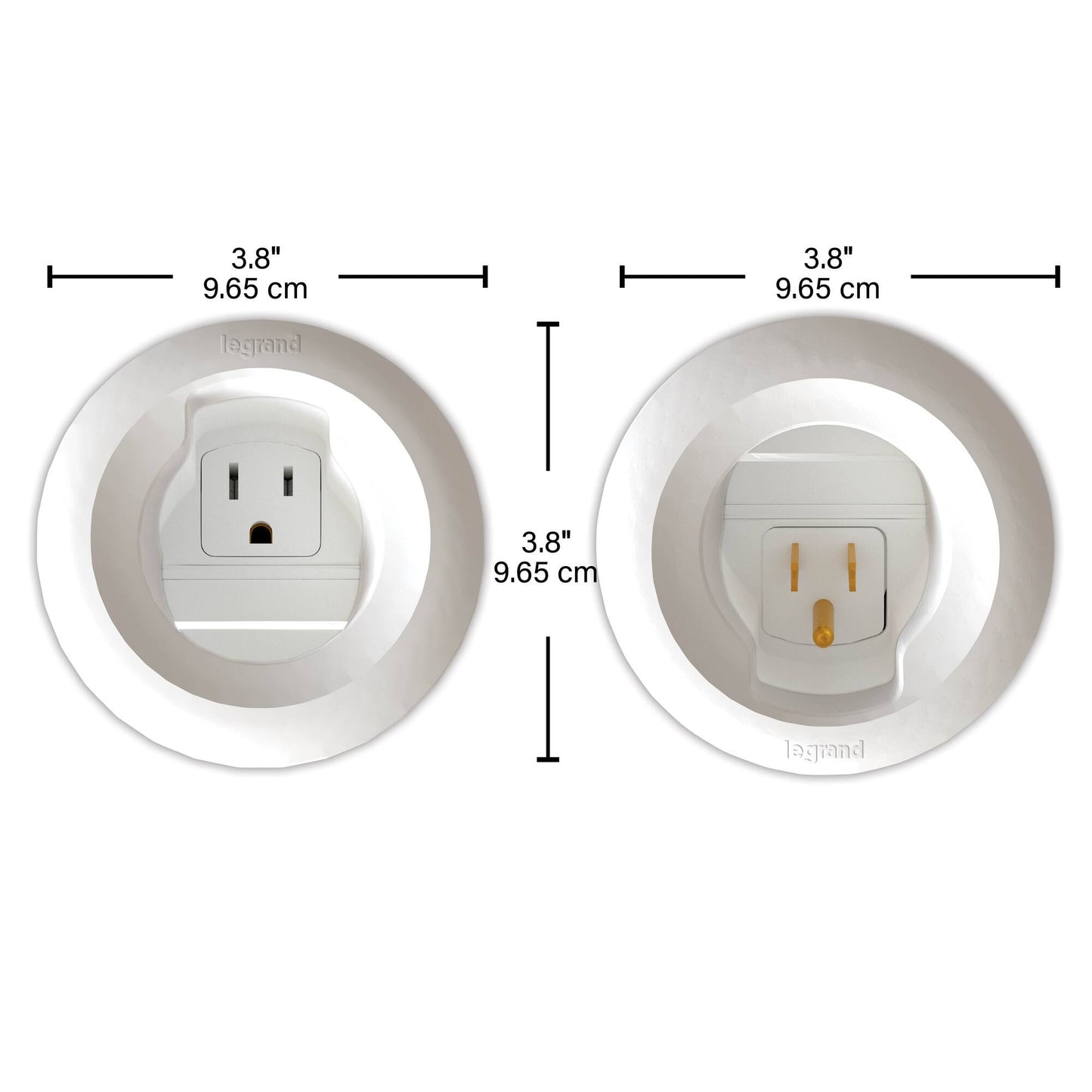 Sanus - In-Wall Cable Concealer Power Grommet Kit for Mounted TVs - White