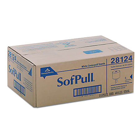 SofPull® by GP PRO 28124 Centerpull Regular Capacity 1-Ply Paper Towels, 324 Sheets Per Roll, Pack Of 6 Rolls
